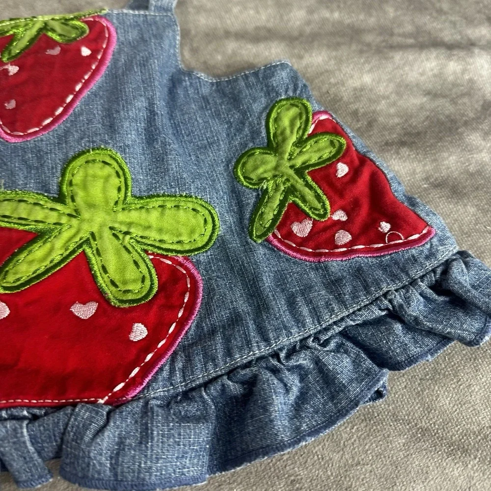 Vintage Y2K 3-6 Month Baby‎ Strawberry Tank Faded Glory Baby 100% Cotton